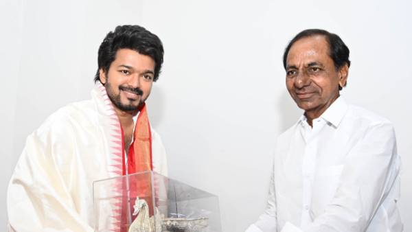 Hero Vijay met CM KCR at Pragathi Bhavan in Hyderabad Hero Vijay met CM KCR at Pragathi Bhavan in Hyderabad