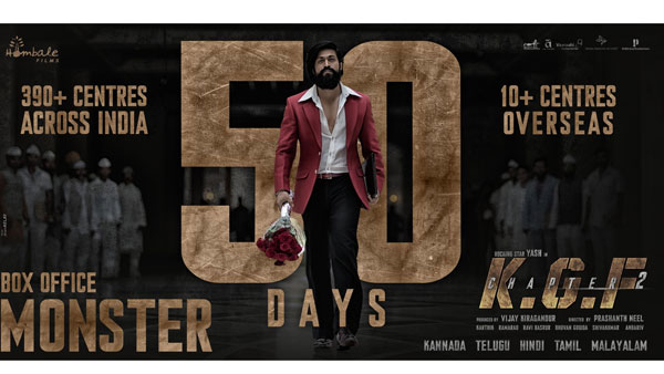 KGF Chapter 2 Celebrate 50 Days in 400 Centers KGF Chapter 2 Celebrate 50 Days in 400 Centers