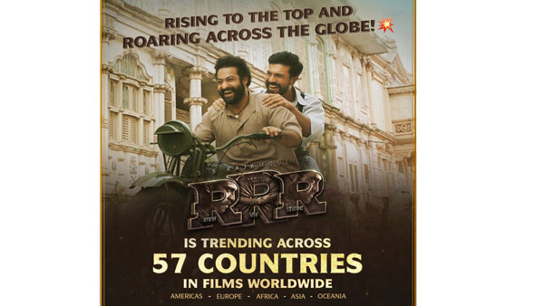 RRR Trending in 57 countries worldwide on Netflix RRR Trending in 57 countries worldwide on Netflix