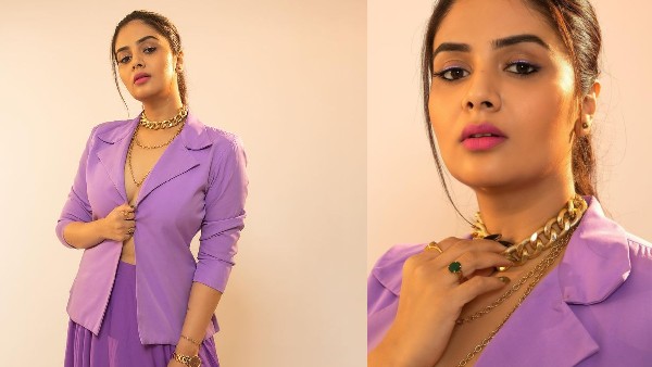 వయలెట్ కలర్ లో..