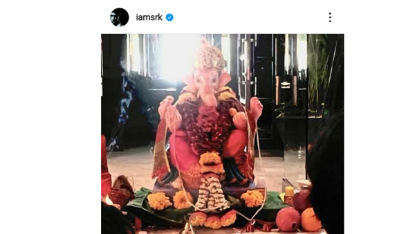 Ganesh idol at Shah Rukh Khan house latest pic viral Ganesh idol at Shah Rukh Khan house latest pic viral