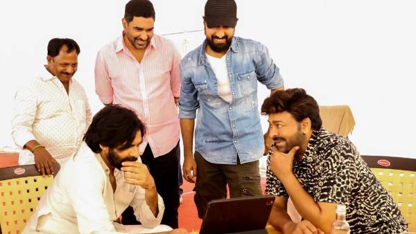 Pawan kalyan visited watched waltair Veerayya movie boss party song Pawan kalyan visited watched waltair Veerayya movie boss party song